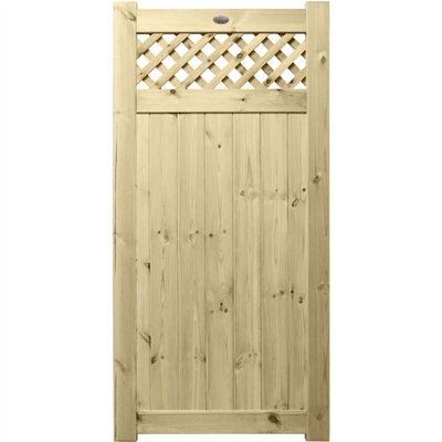 Prmier URBAN Tongue & Groove Garden Gate Pedestrian Pathway Height: 6ft x Width: 3ft with Premier Diamond Trellis