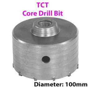PRO 100mm (3.94") TCT Core Drill Bit Tile Marble Glass Brick Hole Saw Cutter