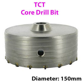 PRO 150mm (5.91") TCT Core Drill Bit Tile Marble Glass Brick Hole Saw Cutter