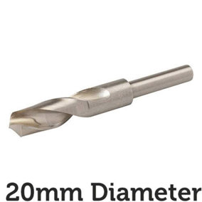 PRO 20mm Blacksmiths Drill Bit 12.5mm Shank Metal Milling Sheet Steel Aluminium