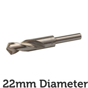 PRO 22mm Blacksmiths Drill Bit 12.5mm Shank Metal Milling Sheet Steel Aluminium
