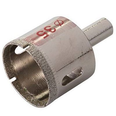 PRO 35mm Diamond Dust Core Drill Bit Shank Tile Marble Glass Hole Saw Cutter