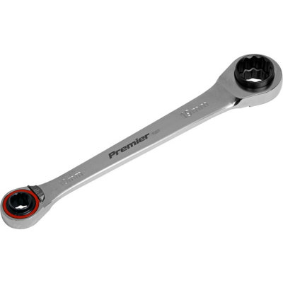 PRO 4-in-1 Double Ended Reversible Ratchet Ring Spanner - Versatile Steel Metric Wrench