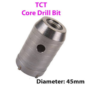 PRO 45mm (1.77") TCT Core Drill Bit Tile Marble Glass Brick Hole Saw Cutter