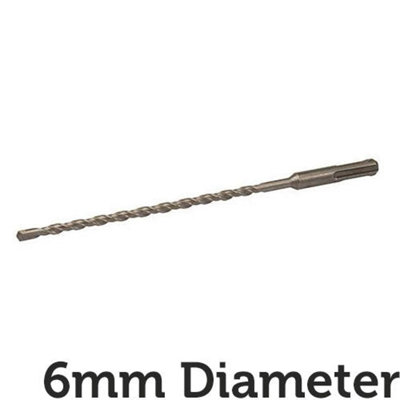 PRO 6mm x 210mm SDS Plus Masonry Drill Bit Tungsten Carbide Cutting ...
