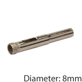 PRO 8mm Diamond Dust Core Drill Bit & Shank Tile Marble Glass Hole Saw Cutter