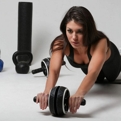Pro Abs Roller Exercise Wheel Abdominal Core Strength Workout Muscle ...