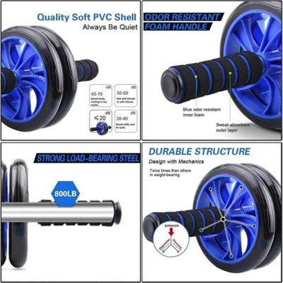 Pro Abs Roller Exercise Wheel Abdominal Core Strength Workout Muscle ...