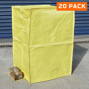 PRO Bag Brick Cover - Yellow Laminated Brick Cover - Brick Protection - Water Resistant, Frost Protected, UV Protected