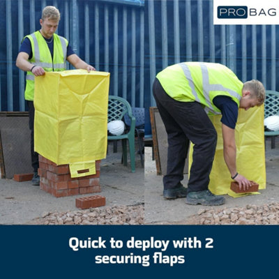 PRO Bag Brick Cover - Yellow Laminated Brick Cover - Brick Protection - Water Resistant, Frost Protected, UV Protected