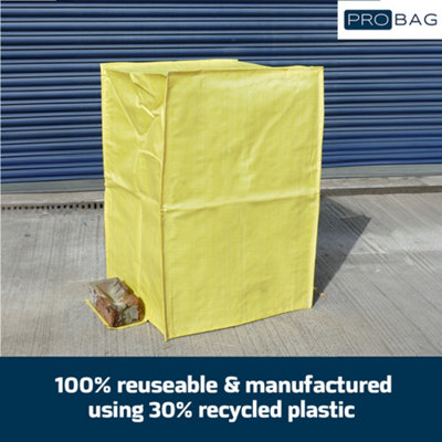 PRO Bag Brick Cover - Yellow Laminated Brick Cover - Brick Protection - Water Resistant, Frost Protected, UV Protected