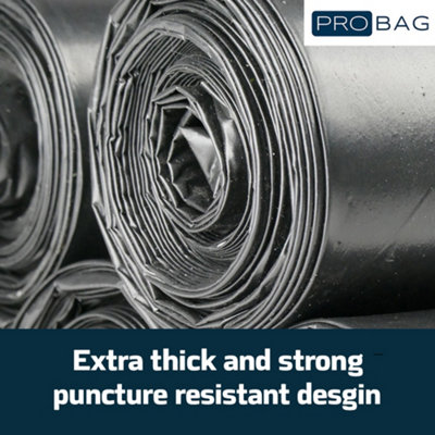 PRO Bag Garden Sack - PREMIUM GRADE - Extra Strong Black Garden Sack - Rolls of Heavy Duty Tear Resistant Garden Refuse Sacks