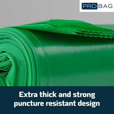 PRO Bag Garden Sack - PREMIUM GRADE - Extra Strong Green Garden Sack - Rolls of Heavy Duty Tear Resistant Garden Refuse Sacks