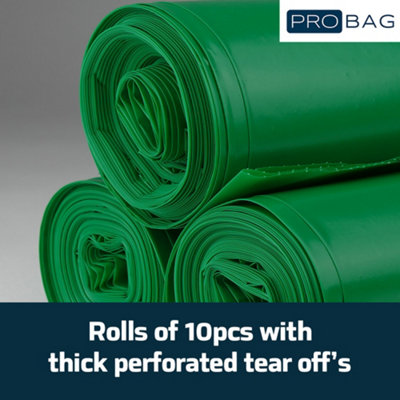PRO Bag Garden Sack - PREMIUM GRADE - Extra Strong Green Garden Sack - Rolls of Heavy Duty Tear Resistant Garden Refuse Sacks - 4