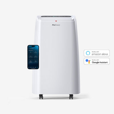 Pro Breeze 12,000 BTU 4-in-1 Portable Air Conditioner u0026 Heater - WiFi, App  and Voice Control Compatible with Dual Window Kit | DIY at Bu0026Q