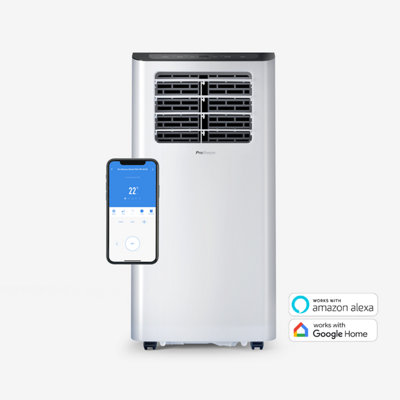 Pro Breeze 12,000 BTU 4-in-1 Portable Air Conditioner - Smart App and Voice Control Compatible with Dual Window Kit