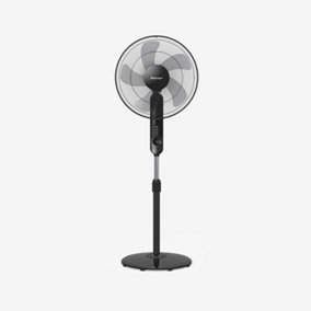 Pro Breeze 16" Pedestal Fan with 4 Fan Modes and Remote Control - Black