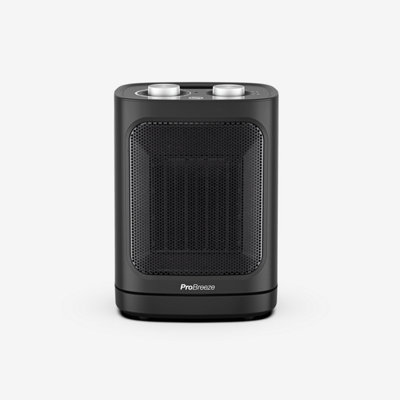 Pro Breeze 1800W Mini Ceramic Fan Heater - Black