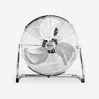 Pro Breeze 20" Chrome Gym Floor Fan with Adjustable Fan Head