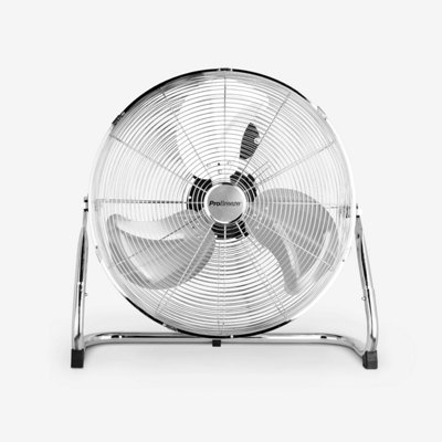 Pro Breeze 20" Chrome Gym Floor Fan with Adjustable Fan Head