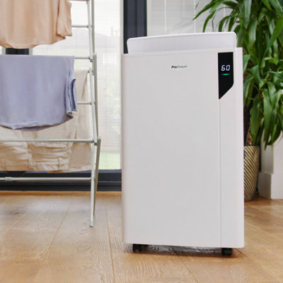 Pro Breeze® 20L/Day Dehumidifier with Digital Humidity Display, Sleep Mode,  Continuous Drainage, Laundry Drying and 24 Hour Timer - Ideal for Damp and  Condensation : : Home & Kitchen