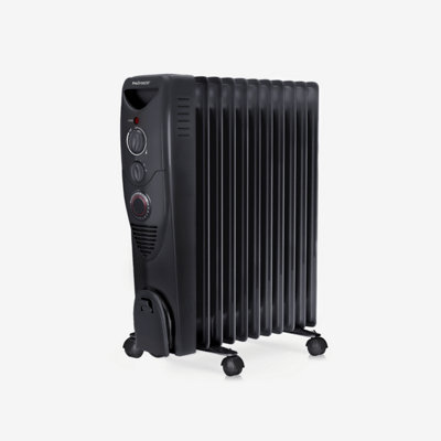 Pro Breeze 2500W Oil Filled Radiator with 11 Fins - Black