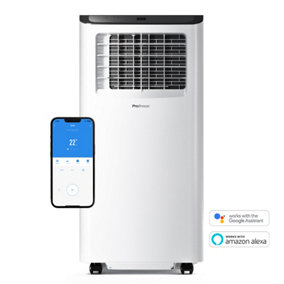 Pro Breeze 9000 BTU 4-in-1 Portable Air Conditioner - WiFi, App and Voice Control Compatible with Dual Window Kit