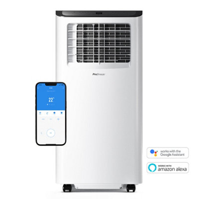 Pro Breeze 9000 BTU Portable Air Conditioner with Dehumidifying Function- 3-in-1, Smart App Compatible with Dual Window Kit