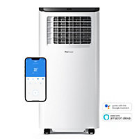 Pro Breeze 9000 BTU Portable Air Conditioner with Dehumidifying Function- 4-in-1, Smart App Compatible with Dual Window Kit