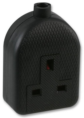 PRO ELEC - 1-Gang Rubber Trailing Socket 13A 250V Black