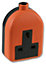 PRO ELEC - 1-Gang Rubber Trailing Socket 13A 250V Orange