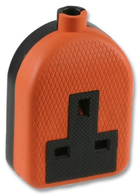 PRO ELEC - 1-Gang Rubber Trailing Socket 13A 250V Orange