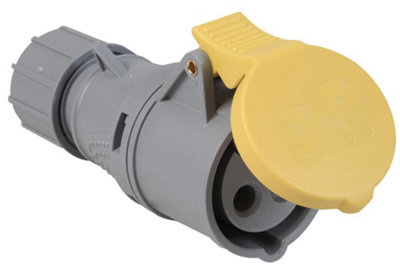 PRO ELEC - 16A, 110V, Cable Mount CEE Socket, 2P+E, Yellow, IP44