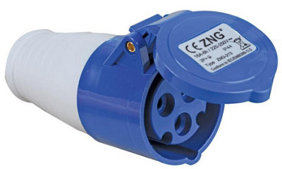 PRO ELEC - 16A, 230V, Cable Mount CEE Socket, 2P+E, Blue, IP44