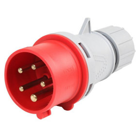 PRO ELEC - 16A, 400V, Cable Mount CEE Plug, 3P+N+E, Red, IP44