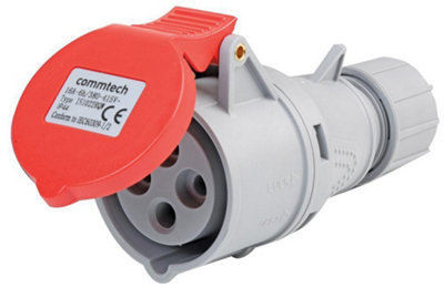 PRO ELEC - 16A, 400V, Cable Mount CEE Socket, 3P+E, Black, IP44