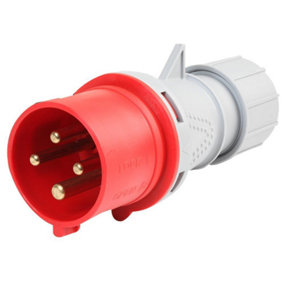 PRO ELEC - 32A, 400V, Cable Mount CEE Plug, 3P+E, Red, IP44