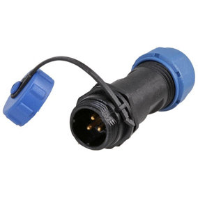 PRO ELEC - Circular Threaded Connector Inline Plug, 3-Pole, 5-8mm, IP68