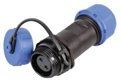 PRO ELEC - Circular Threaded Connector  Inline Socket, 2-Pole, 5-8mm, IP68