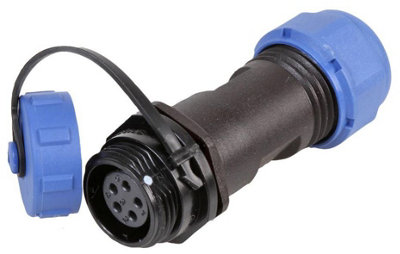 PRO ELEC - Circular Threaded Connector Inline Socket, 5-Pole, 5-8mm, IP68