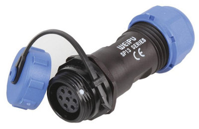 PRO ELEC - Circular Threaded Connector Inline Socket, 7-Pole, 5-8mm, IP68