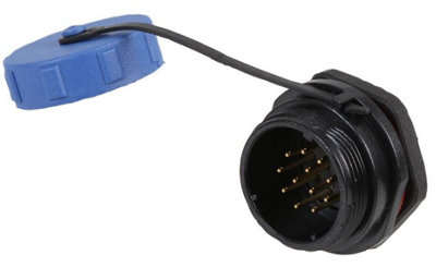 PRO ELEC - Circular Threaded Panel Mount Connector Plug, 12-Pole, IP68