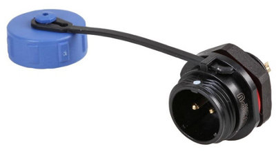 PRO ELEC - Circular Threaded Panel Mount Connector Plug, 2-Pole, IP68