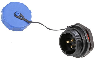 PRO ELEC - Circular Threaded Panel Mount Connector Plug, 3-Pole, IP68