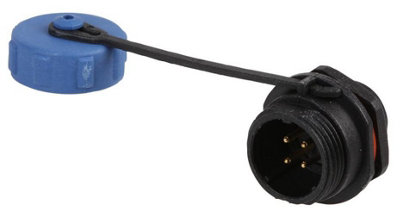 PRO ELEC - Circular Threaded Panel Mount Connector Plug, 4-Pole, IP68