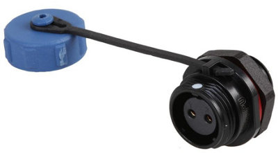 PRO ELEC - Circular Threaded Panel Mount Connector Socket, 2-Pole, IP68