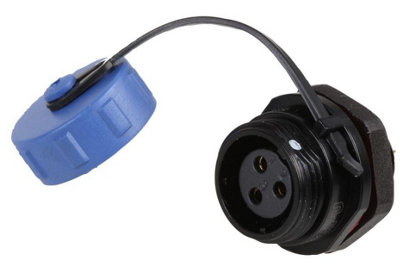 PRO ELEC - Circular Threaded Panel Mount Connector Socket, 3-Pole, IP68