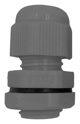 PRO ELEC - Nylon Cable Gland, M12, 3-6.5mm Cable Range, Grey, IP68