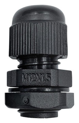 PRO ELEC - Nylon Cable Gland, M16, 4-8mm Cable Range, Black, IP68