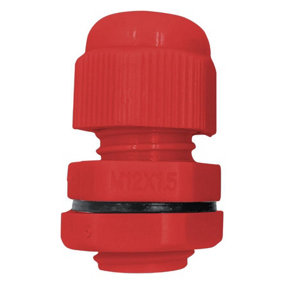 PRO ELEC - Nylon Cable Gland, M16, 4-8mm Cable Range, Red, IP68